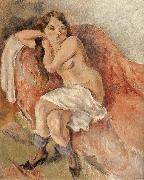 Jules Pascin Susan near the sofa oil painting artist